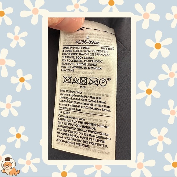 Banana Republic Grey Equestrian Blazer Jacket, Sz 4 - Picture 10 of 13